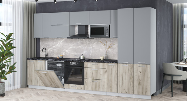 Кухонный гарнитур Интерлиния Мила Лайт 3.5-ПМ2