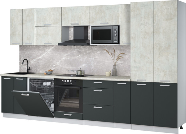 Кухонный гарнитур Интерлиния Мила Лайт 3.5-ПМ2 - фото