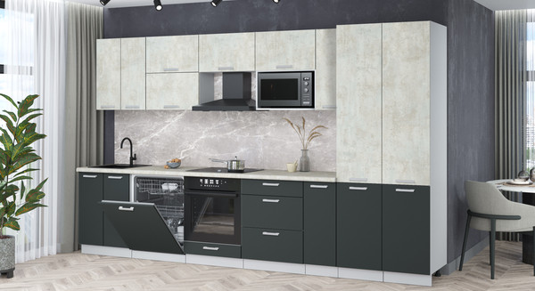 Кухонный гарнитур Интерлиния Мила Лайт 3.5-ПМ2