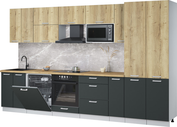 Кухонный гарнитур Интерлиния Мила Лайт 3.5-ПМ2 - фото