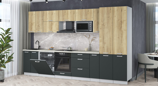 Кухонный гарнитур Интерлиния Мила Лайт 3.5-ПМ2