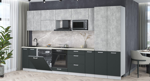 Кухонный гарнитур Интерлиния Мила Лайт 3.5-ПМ2