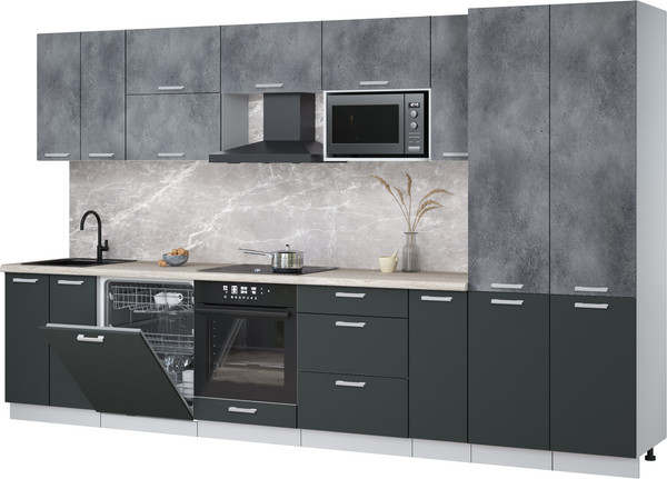 Кухонный гарнитур Интерлиния Мила Лайт 3.5-ПМ2 - фото