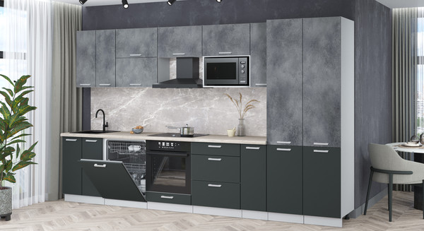 Кухонный гарнитур Интерлиния Мила Лайт 3.5-ПМ2