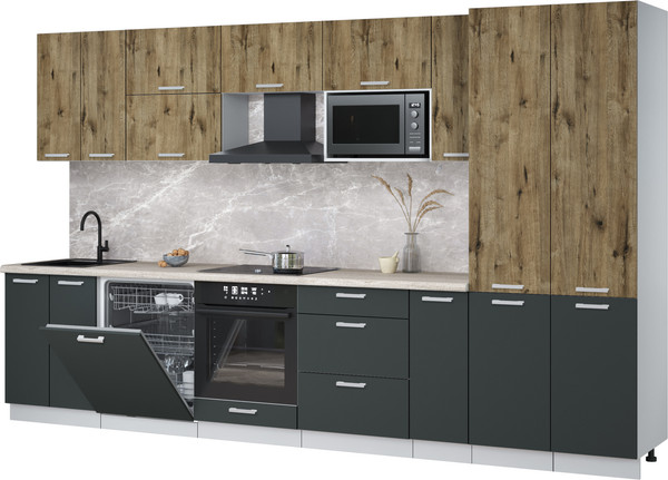 Кухонный гарнитур Интерлиния Мила Лайт 3.5-ПМ2 - фото