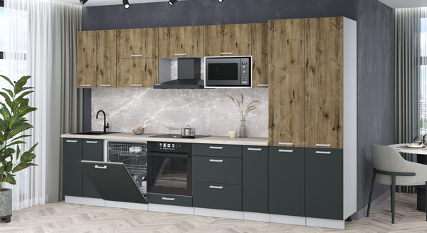 Кухонный гарнитур Интерлиния Мила Лайт 3.5-ПМ2