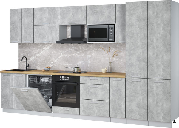 Кухонный гарнитур Интерлиния Мила Лайт 3.5-ПМ2 - фото