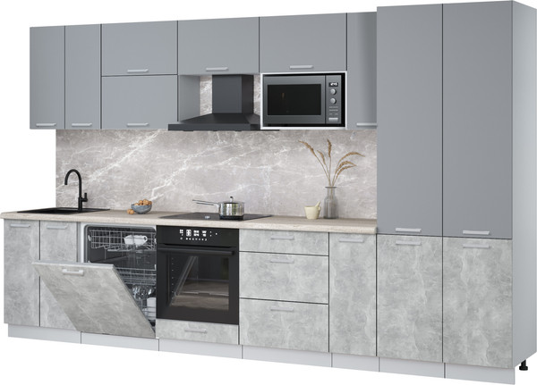 Кухонный гарнитур Интерлиния Мила Лайт 3.5-ПМ2 - фото