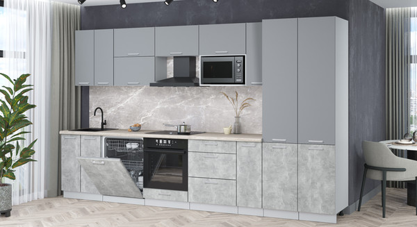 Кухонный гарнитур Интерлиния Мила Лайт 3.5-ПМ2