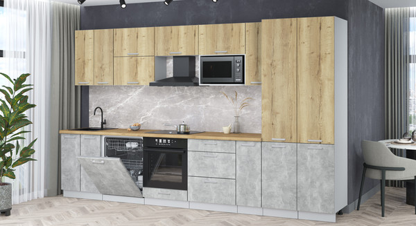 Кухонный гарнитур Интерлиния Мила Лайт 3.5-ПМ2