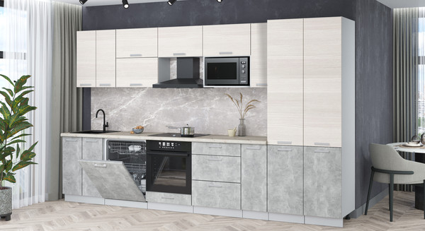 Кухонный гарнитур Интерлиния Мила Лайт 3.5-ПМ2