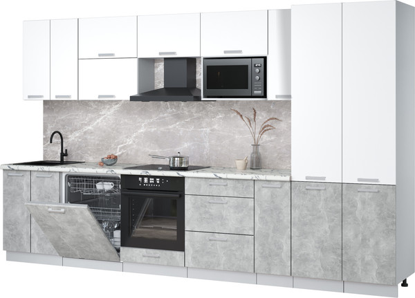 Кухонный гарнитур Интерлиния Мила Лайт 3.5-ПМ2 - фото
