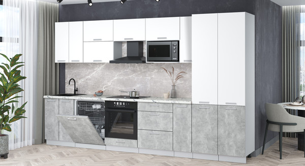 Кухонный гарнитур Интерлиния Мила Лайт 3.5-ПМ2