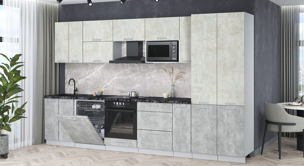 Кухонный гарнитур Интерлиния Мила Лайт 3.5-ПМ2