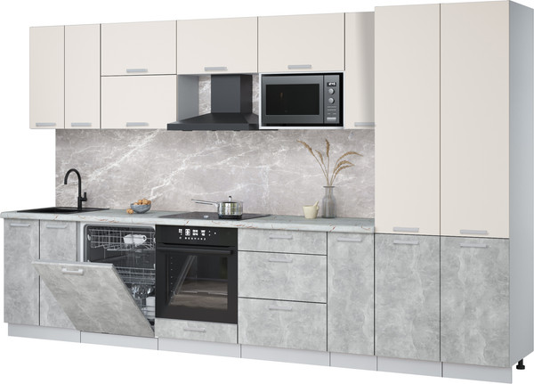 Кухонный гарнитур Интерлиния Мила Лайт 3.5-ПМ2 - фото