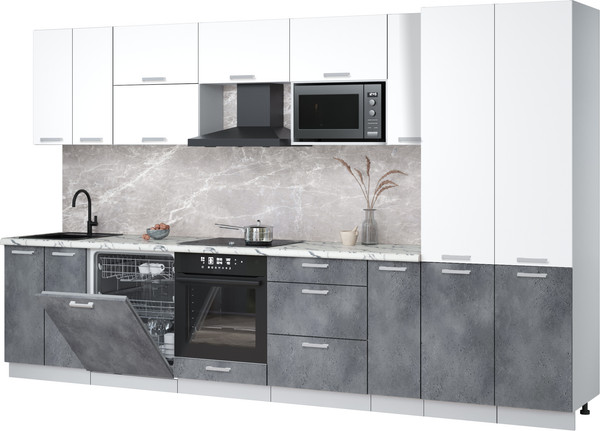 Кухонный гарнитур Интерлиния Мила Лайт 3.5-ПМ2 - фото