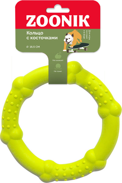 Игрушка для собак ZOONIK Кольцо с косточками / 164168-35 - фото