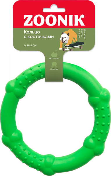 Игрушка для собак ZOONIK Кольцо с косточками / 164168-36 - фото