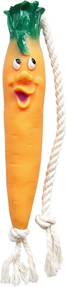 Игрушка для собак ZOONIK Морковь на веревке / 16498 - фото