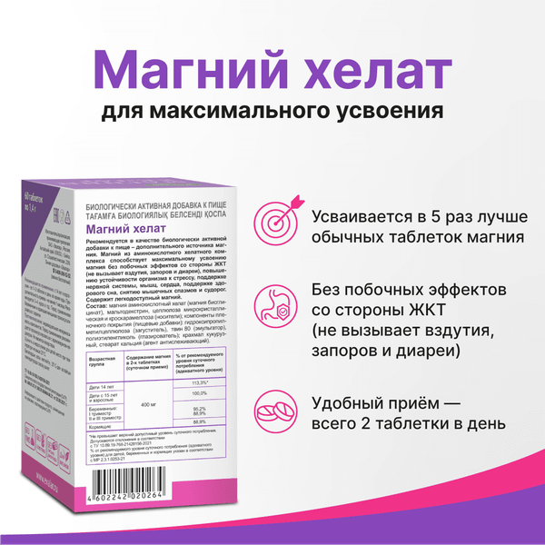 Минерал Эвалар Магний хелат