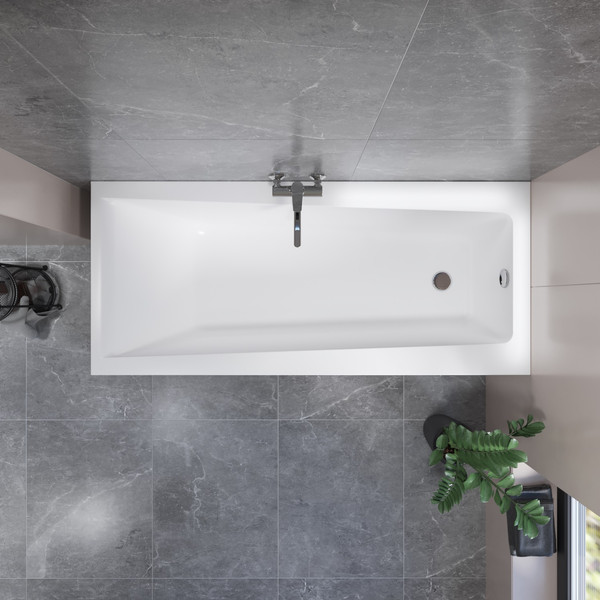 Ванна акриловая Lauter Versailles 170x75 / 21070075 (с ножками и сифоном 21Y11021 матовый черный)