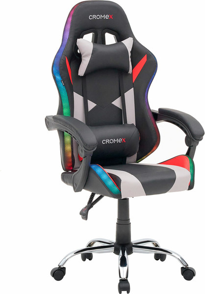 Кресло геймерское Cromex GM-155 / 532955 (черный/серый/красный) - фото