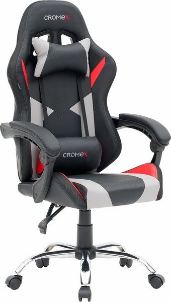 Кресло геймерское Cromex GM-155 / 532955 (черный/серый/красный)