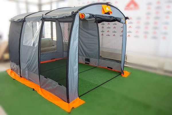 Палатка-баня MORZH Shelter (серо-оранжевый)