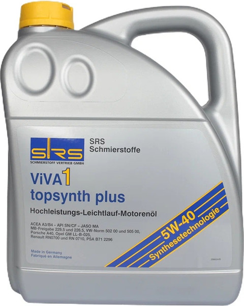 Моторное масло SRS Viva 1 Topsynth Plus 5W-40 - фото