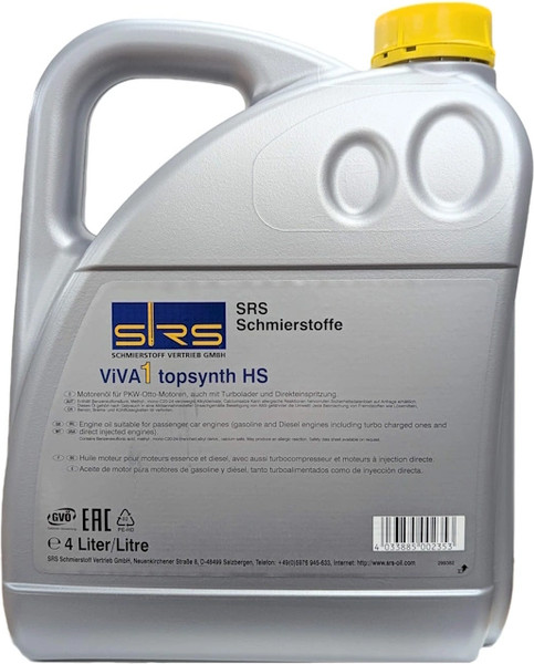 Моторное масло SRS Viva 1 Topsynth HS 5W-40