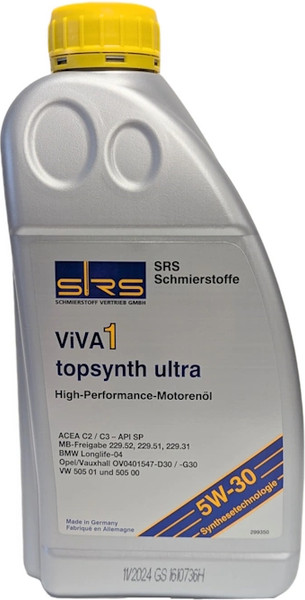Моторное масло SRS Viva 1 Topsynth Ultra 5W-30 - фото