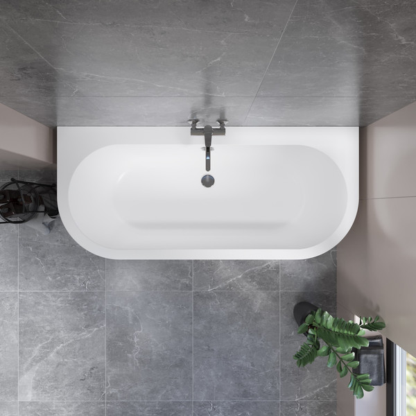 Ванна акриловая Lauter Imperia 170x75 / 21080075 (с каркасом и сифоном 21Y32002 белый)