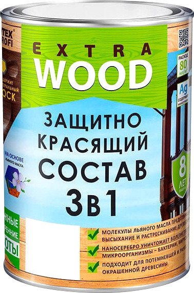 Защитно-декоративный состав Farbitex Wood Extra 3в1 Карелия - фото
