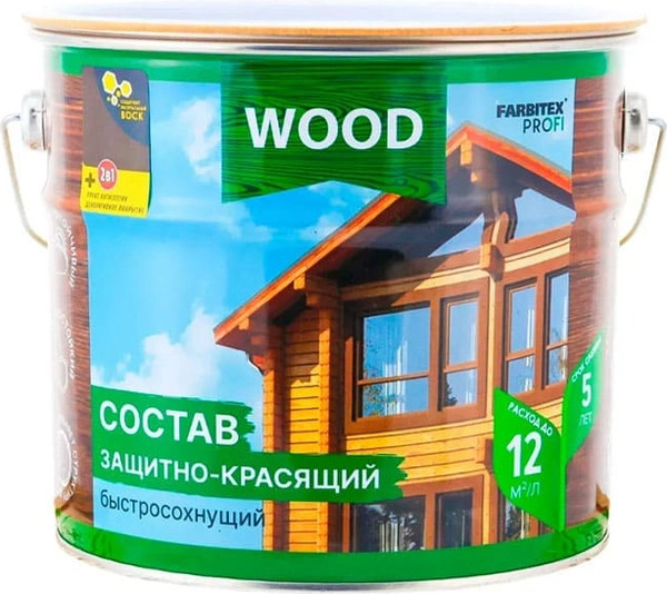 Защитно-декоративный состав Farbitex Profi Wood Быстросохнущий - фото