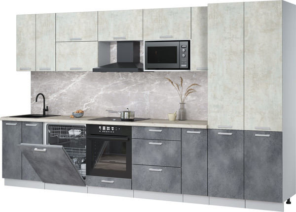 Кухонный гарнитур Интерлиния Мила Лайт 3.5-ПМ2 - фото