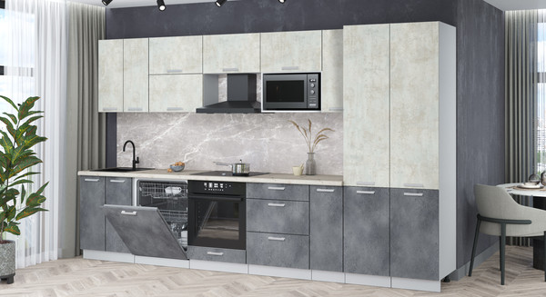 Кухонный гарнитур Интерлиния Мила Лайт 3.5-ПМ2