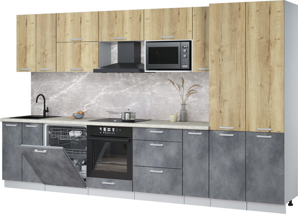 Кухонный гарнитур Интерлиния Мила Лайт 3.5-ПМ2 - фото