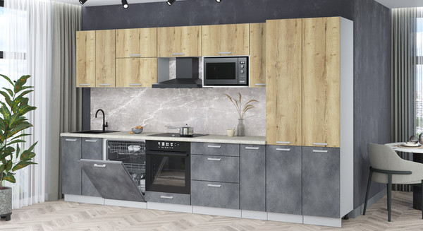 Кухонный гарнитур Интерлиния Мила Лайт 3.5-ПМ2