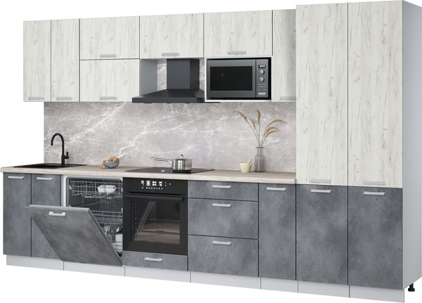 Кухонный гарнитур Интерлиния Мила Лайт 3.5-ПМ2 - фото