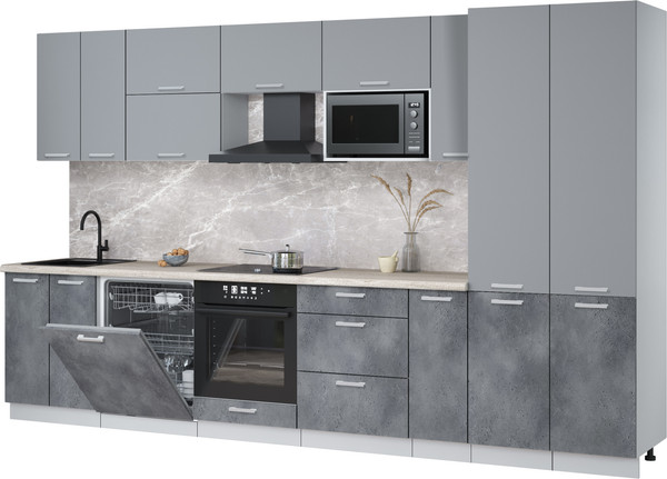 Кухонный гарнитур Интерлиния Мила Лайт 3.5-ПМ2 - фото