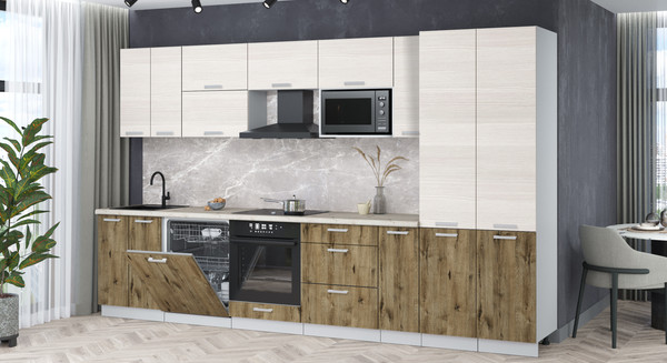 Кухонный гарнитур Интерлиния Мила Лайт 3.5-ПМ2