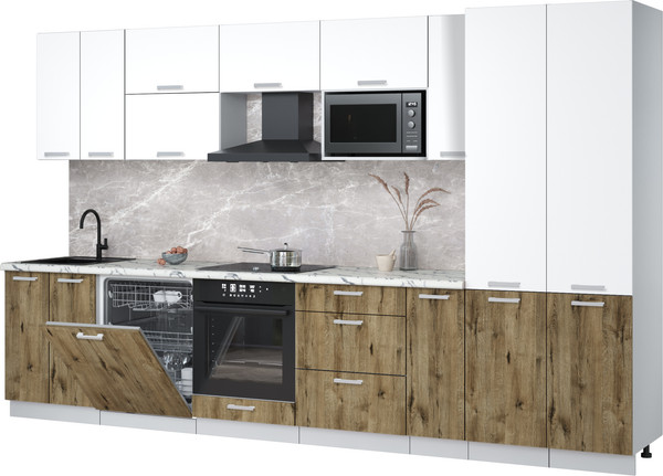 Кухонный гарнитур Интерлиния Мила Лайт 3.5-ПМ2 - фото