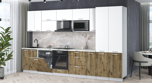 Кухонный гарнитур Интерлиния Мила Лайт 3.5-ПМ2