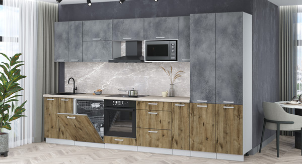 Кухонный гарнитур Интерлиния Мила Лайт 3.5-ПМ2