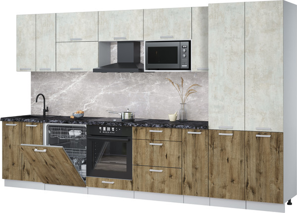 Кухонный гарнитур Интерлиния Мила Лайт 3.5-ПМ2 - фото