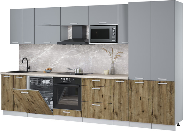 Кухонный гарнитур Интерлиния Мила Лайт 3.5-ПМ2 - фото