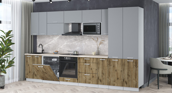 Кухонный гарнитур Интерлиния Мила Лайт 3.5-ПМ2