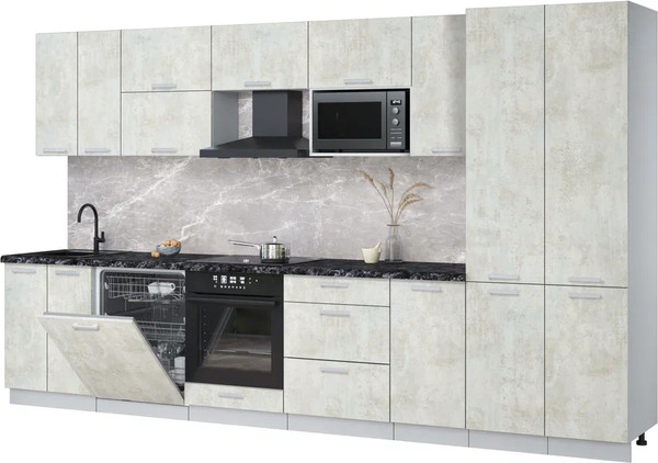 Кухонный гарнитур Интерлиния Мила Лайт 3.6-ПМ2 - фото