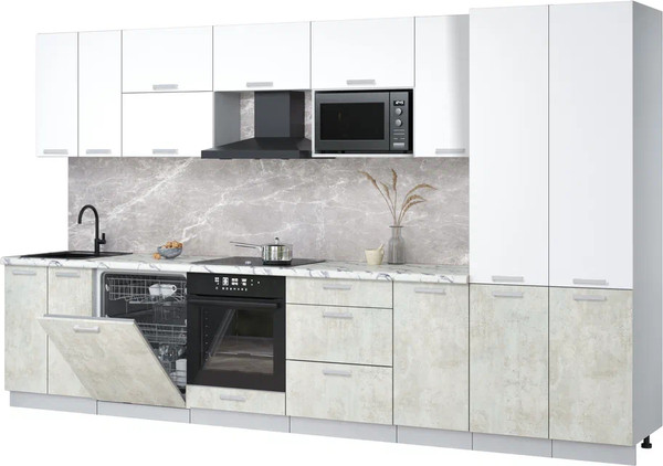 Кухонный гарнитур Интерлиния Мила Лайт 3.6-ПМ2 - фото