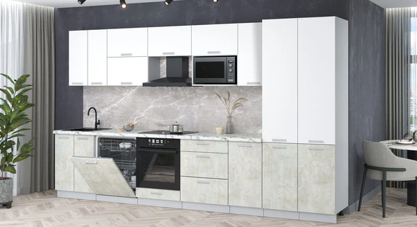 Кухонный гарнитур Интерлиния Мила Лайт 3.6-ПМ2